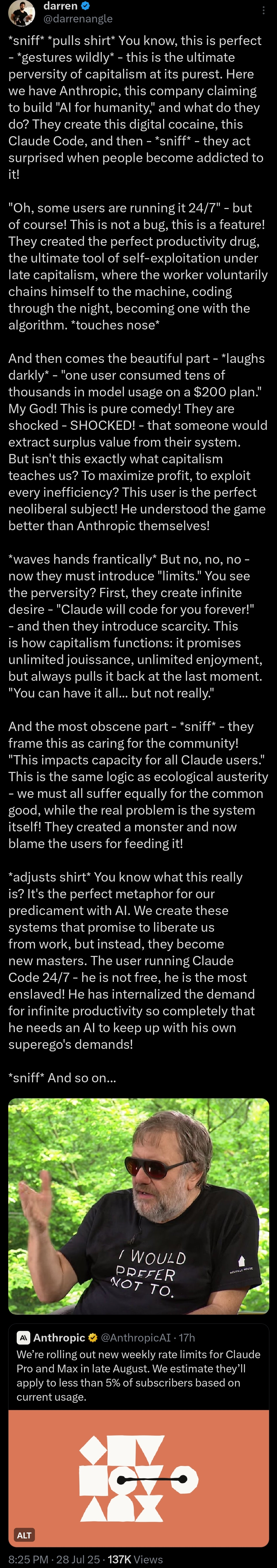 anthropic creates digital crack for internet creators.