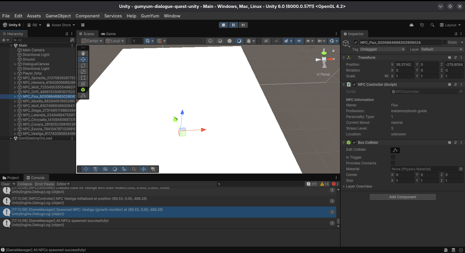 gumyum dialogue quest unity - connecting to gumyum npc api