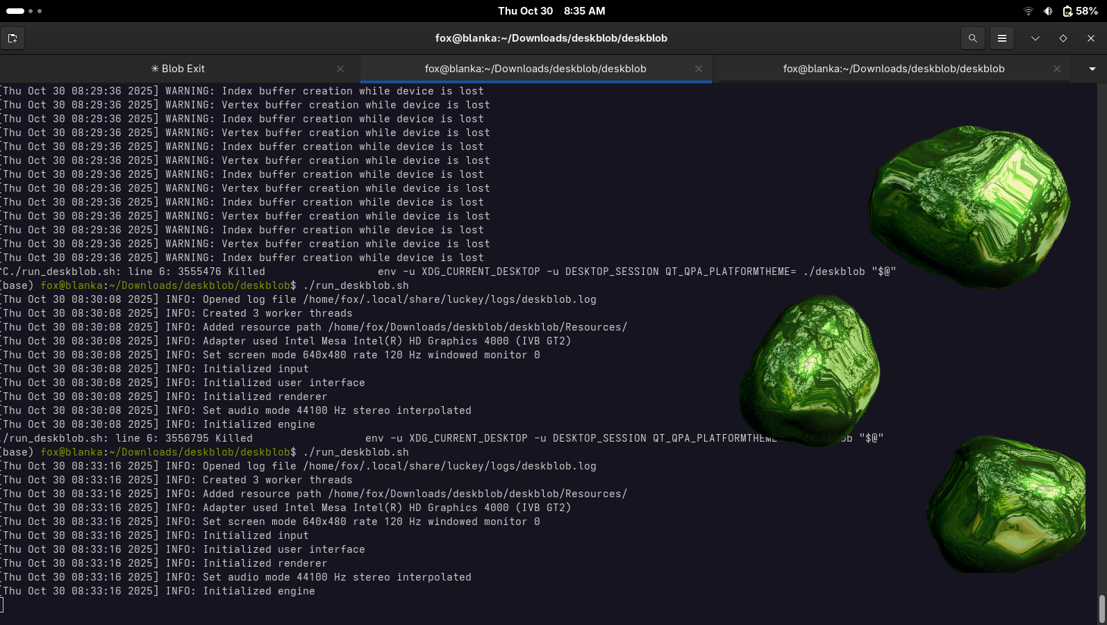 blob lava lamp entrophy generators?
