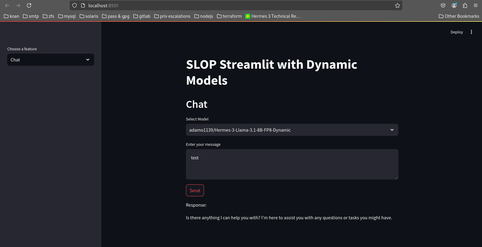 SLOP Streamlit with Dynamic Models