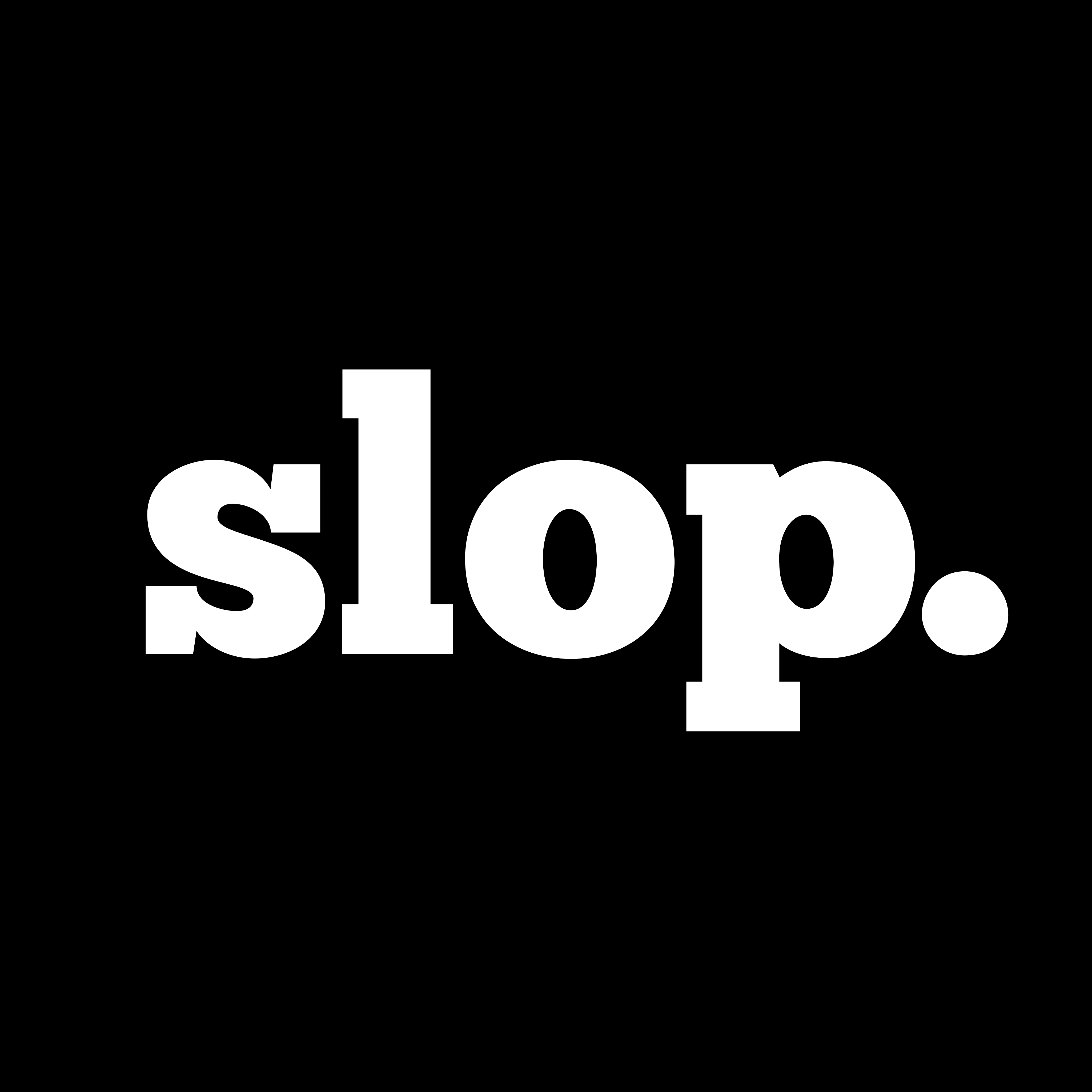 slop. black square logo