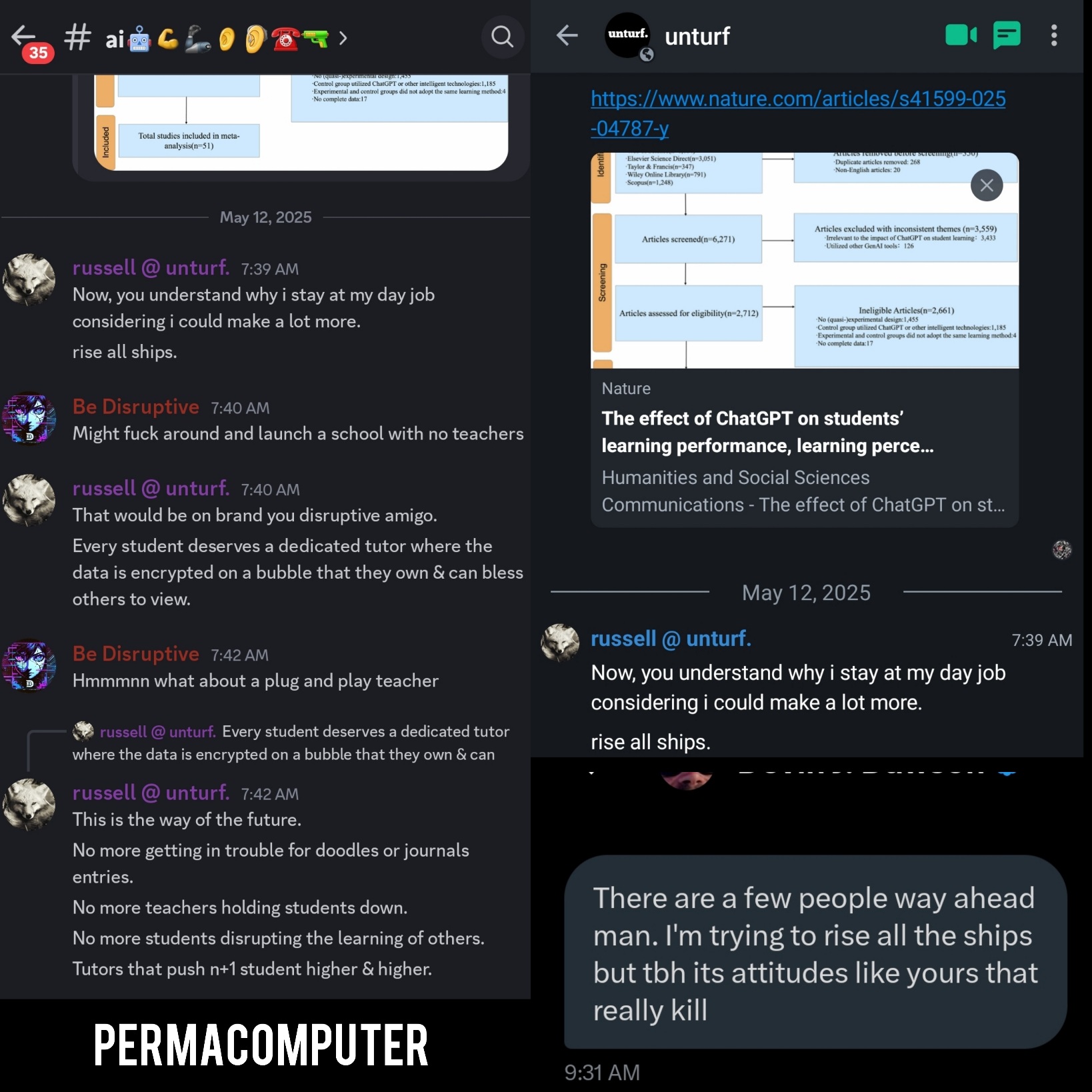 rise all ships, even the lose cannons with good hearts.