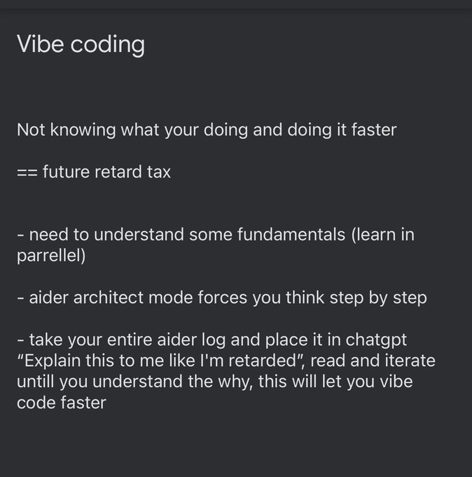 vibe coding with aider & free LLMs.