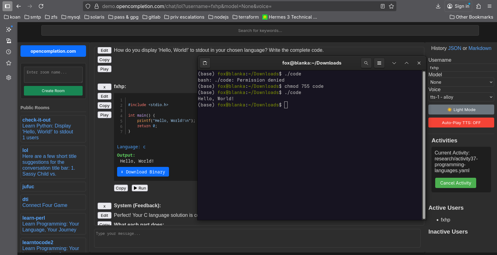a static page can be a build system. project unfirecracker uncloseai code exec